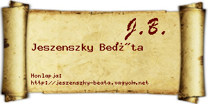 Jeszenszky Beáta névjegykártya